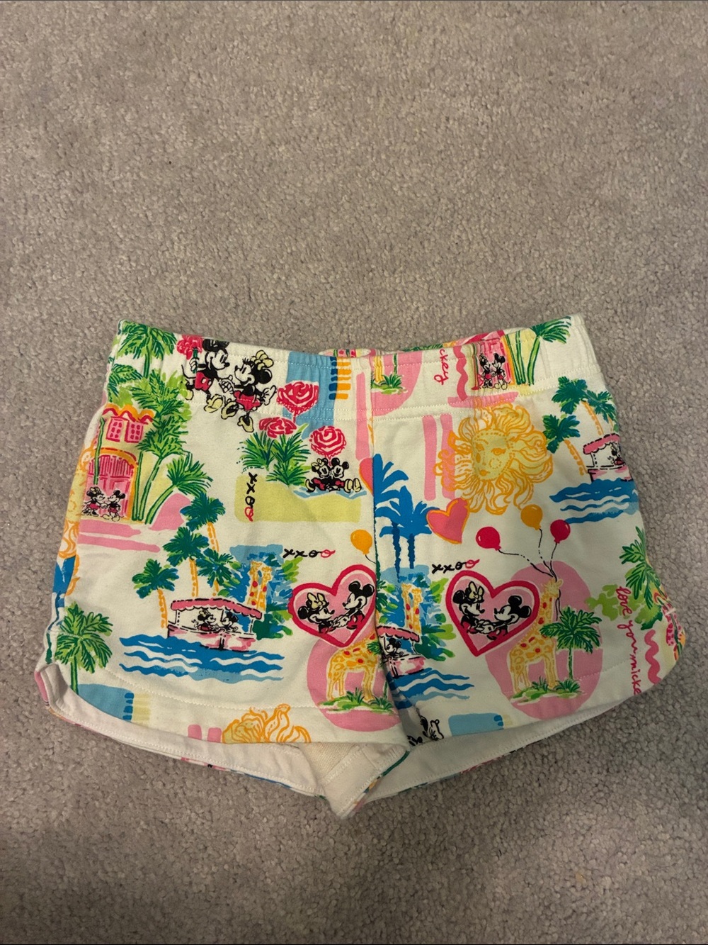 Disney x Lily Pulitzer Mickey and Minnie shorts for kids